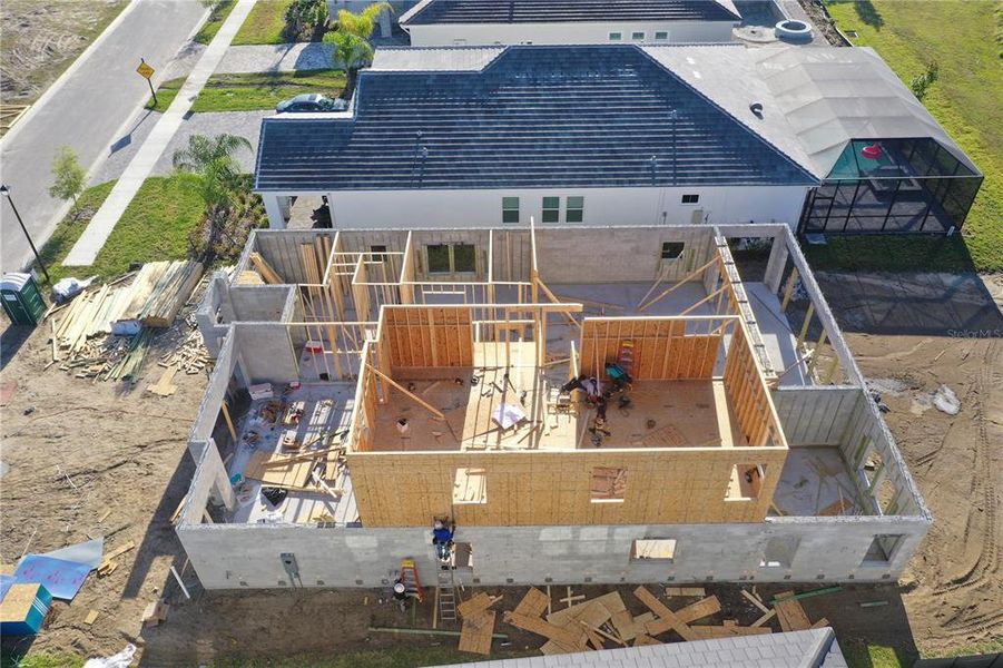 In-progress construction of a new home in Wellen Park, Venice, FL (Image 5).