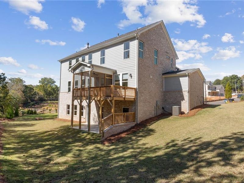 Exterior details and patio area of a home in Melody Lakeside Estates, Buford (Image 21).