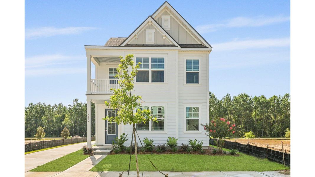 Front exterior of a new home in Sheep Island, Summerville, SC, highlighting curb appeal (Image 2).
