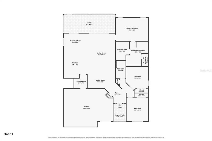 2D floor plan layout of this home in , The Villages, FL (Image 5). 2D floor plan layout of this home in , The Villages, FL (Image 5).
