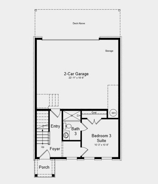 2D floor plan layout of this home in Dreycott, Lawrenceville, GA (Image 3).