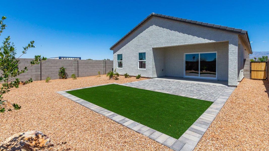 Exterior details and patio area of a home in Saguaro Bloom, Marana (Image 3). Exterior details and patio area of a home in Saguaro Bloom, Marana (Image 3).