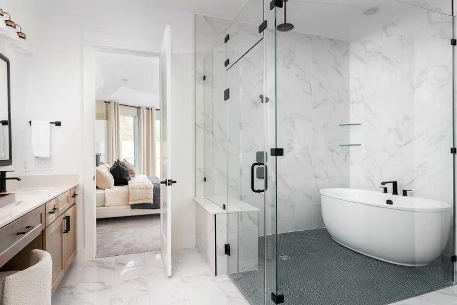 Photo of Pulte model home with same floor plan, not of actual home listed. Photo of Pulte model home with same floor plan, not of actual home listed.