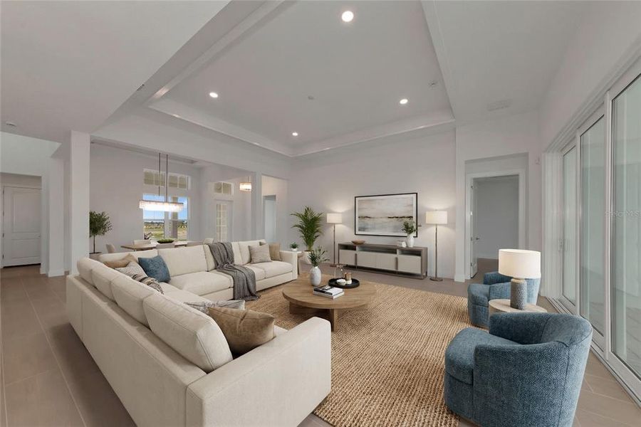 Furnished interior view inside a new home in , Sarasota (Image 37).