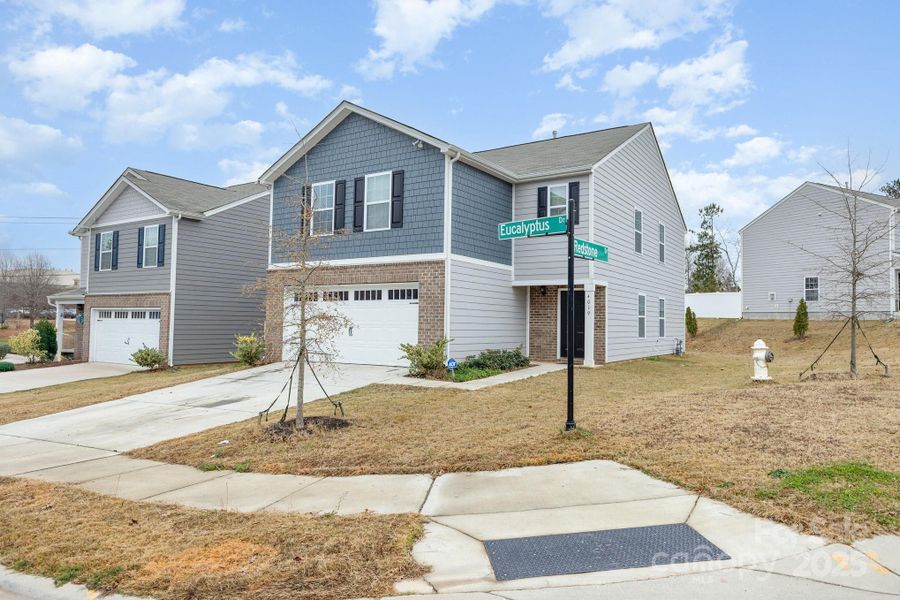Front exterior of a new home in Abrial Ridge, York, SC, highlighting curb appeal (Image 2). Front exterior of a new home in Abrial Ridge, York, SC, highlighting curb appeal (Image 2).