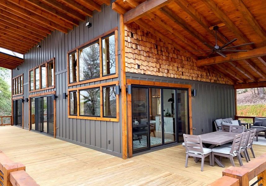 Exterior details and patio area of a home in , Blue Ridge (Image 26). Exterior details and patio area of a home in , Blue Ridge (Image 26).
