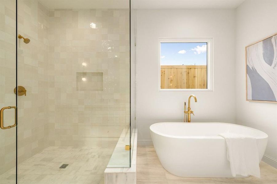 Furnished interior view inside a new home in , Dallas (Image 32).