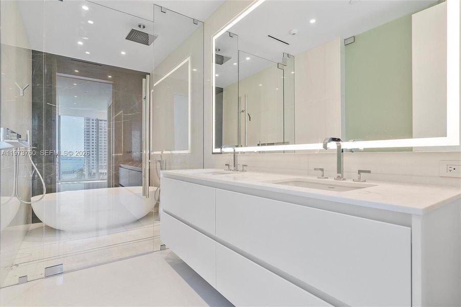 Furnished interior view inside a new home in Aston Martin Residences, Miami (Image 11).