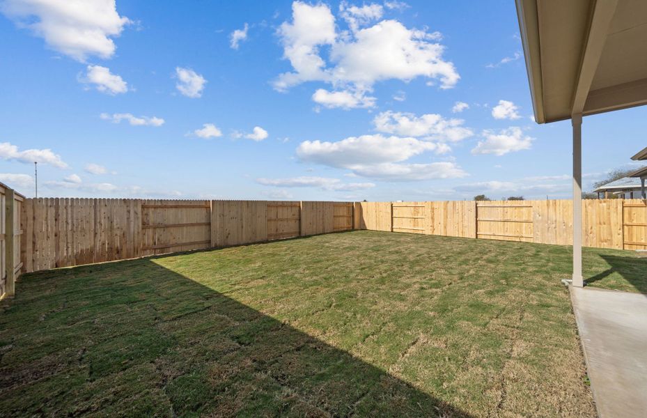 Exterior details and patio area of a home in Patterson Ranch, Georgetown (Image 24). Exterior details and patio area of a home in Patterson Ranch, Georgetown (Image 24).
