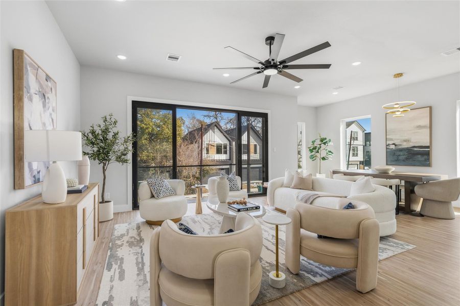 Furnished interior view inside a new home in , Houston (Image 9).