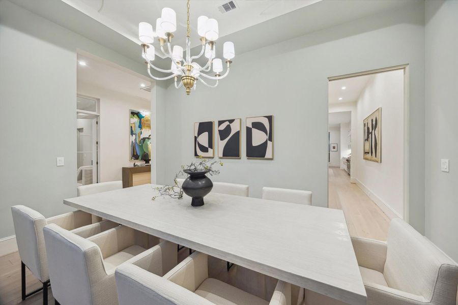 This home was designed for effortless entertaining. View to the home office to the right and scullery/catering kitchen on the left. This home was designed for effortless entertaining. View to the home office to the right and scullery/catering kitchen on the left.