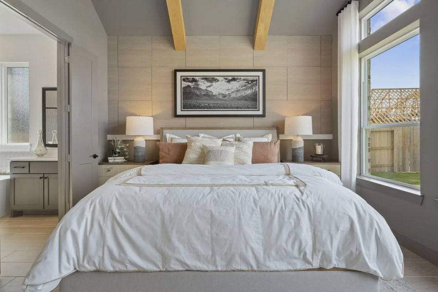 Furnished interior view inside a new home in Meridiana 50's and 60's, Manvel (Image 17).