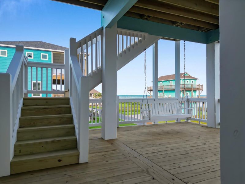 Exterior details and patio area of a home in , Crystal Beach (Image 25). Exterior details and patio area of a home in , Crystal Beach (Image 25).