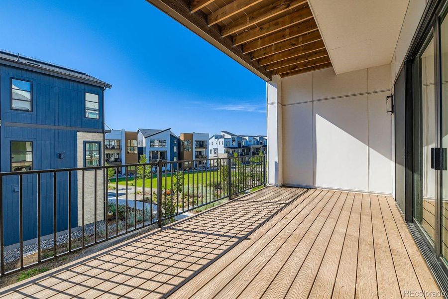 Exterior details and patio area of a home in Baseline, Broomfield (Image 31).