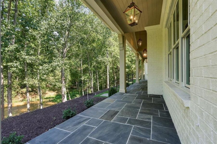 Exterior details and patio area of a home in , Roswell (Image 32).