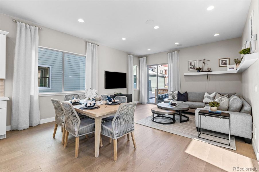 Furnished interior view inside a new home in Painted Prairie, Aurora (Image 14). Furnished interior view inside a new home in Painted Prairie, Aurora (Image 14).