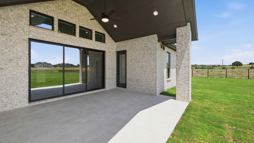 Exterior details and patio area of a home in Bristol Valley, Heath (Image 3).