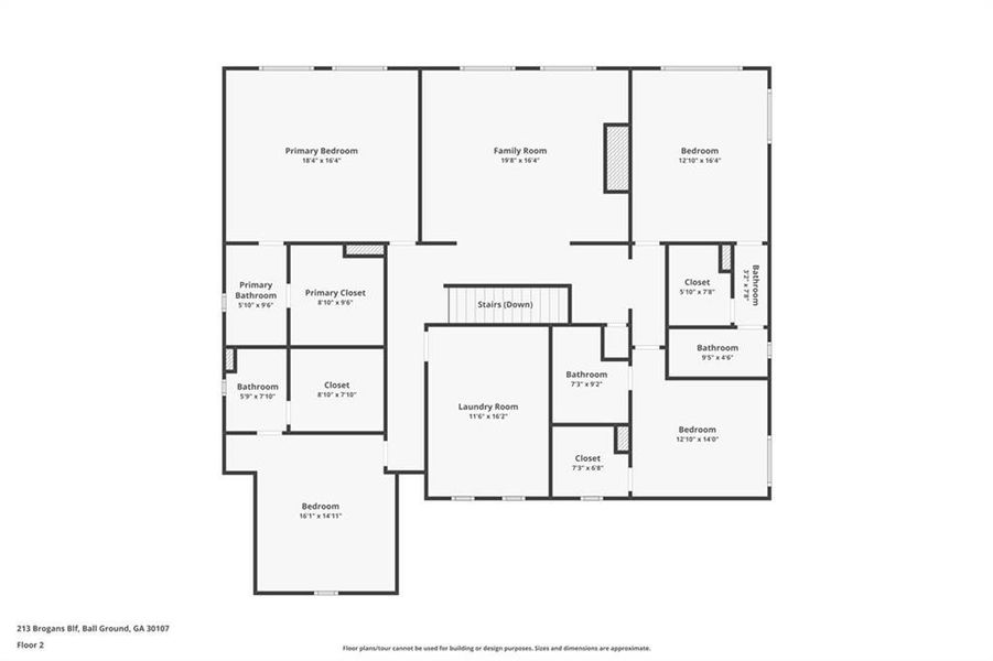 2D floor plan layout of this home in , Ball Ground, GA (Image 5).