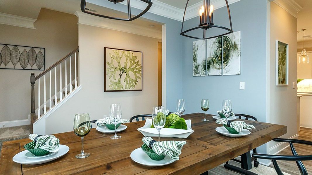 Furnished interior view inside a new home in Station Pointe, Angier (Image 7).