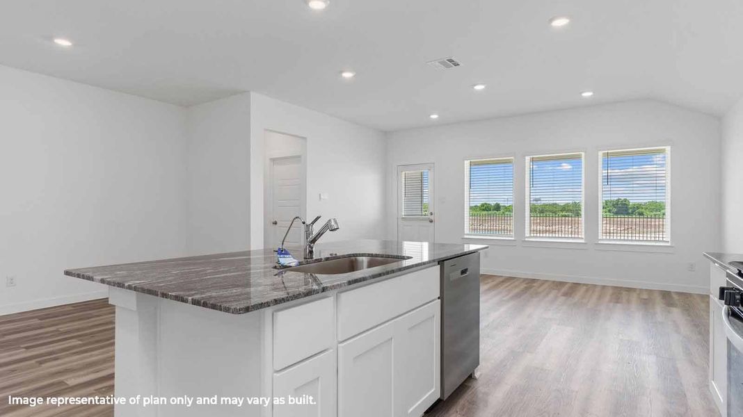 Furnished interior view inside a new home in Canterra Creek 45' and 50' Homesites, Iowa Colony (Image 5).