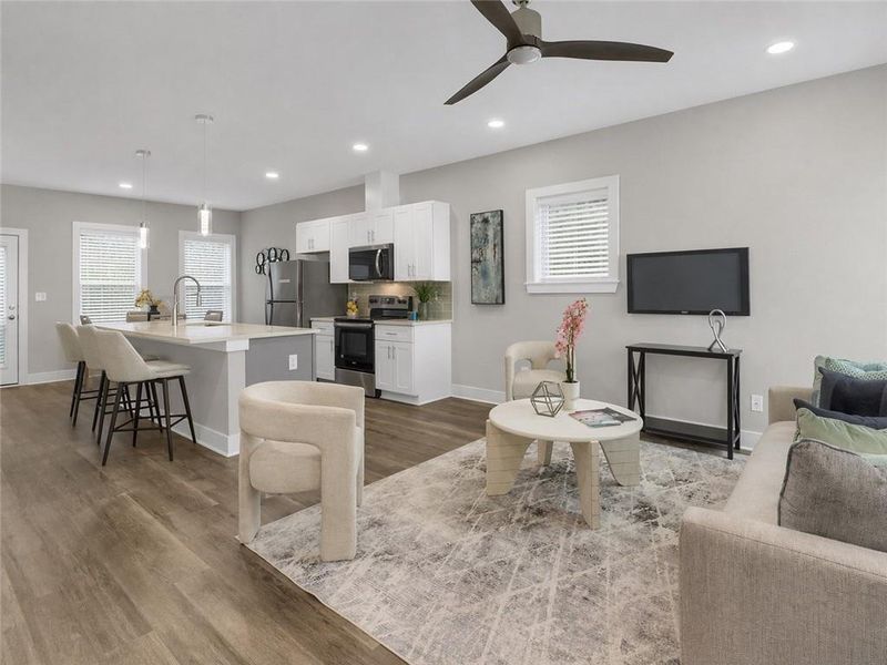 Furnished interior view inside a new home in , Atlanta (Image 5).