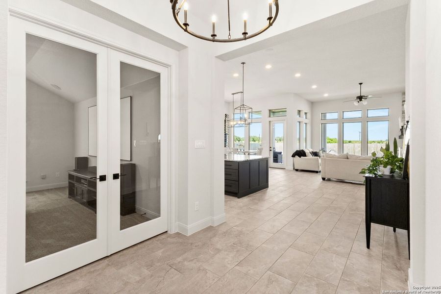 Furnished interior view inside a new home in Meadows Of Mill Creek 60', Seguin (Image 16).