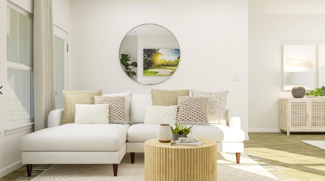 Furnished interior view inside a new home in Horizons at Carnes Crossroads | 55+, Summerville (Image 4).