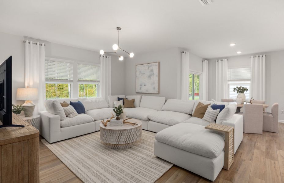 Furnished interior view inside a new home in Carpenter Falls, Durham (Image 10).