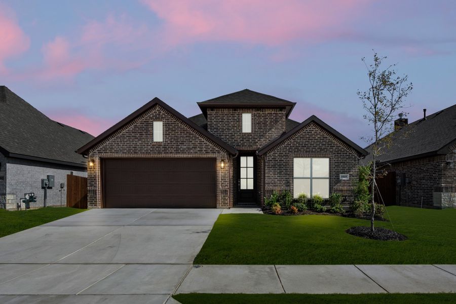 Front exterior of a new home in Hulen Trails, Fort Worth, TX, highlighting curb appeal (Image 1). Front exterior of a new home in Hulen Trails, Fort Worth, TX, highlighting curb appeal (Image 1).
