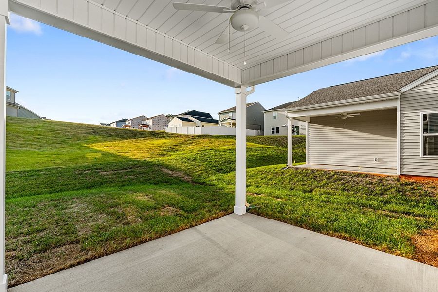 Exterior details and patio area of a home in Hanes Lake, Winston-Salem (Image 3). Exterior details and patio area of a home in Hanes Lake, Winston-Salem (Image 3).