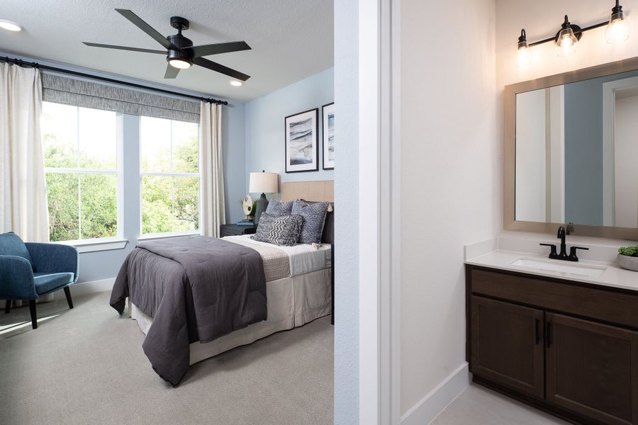 Representative furnished interior of a home built from the Logan by Tri Pointe Homes in Painted Tree, McKinney (Image 7).