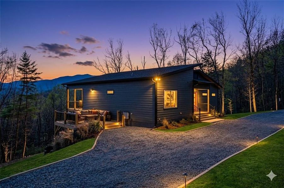 Exterior details and patio area of a home in , Ellijay (Image 26).