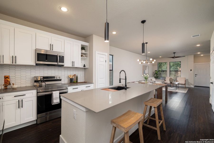 Furnished interior view inside a new home in , San Antonio (Image 9). Furnished interior view inside a new home in , San Antonio (Image 9).