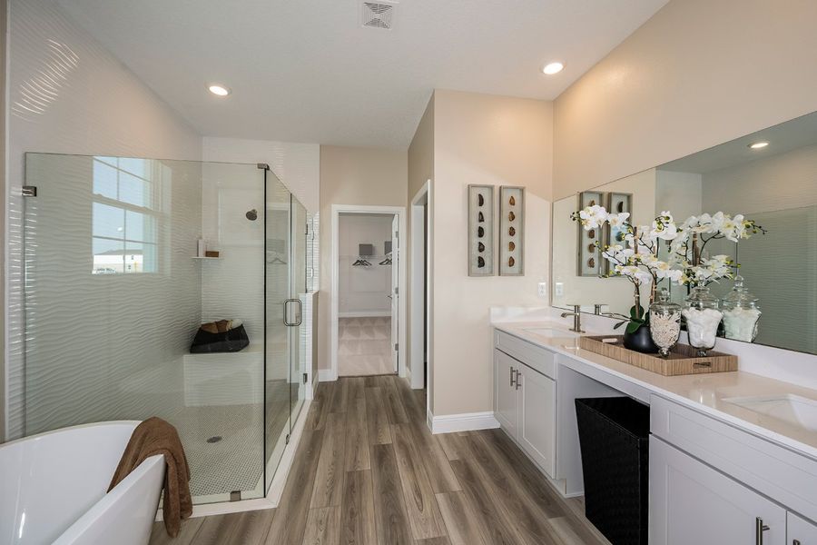 Representative furnished interior of a home built from the Coquina by Casa Fresca Homes in Mirada, San Antonio (Image 10).
