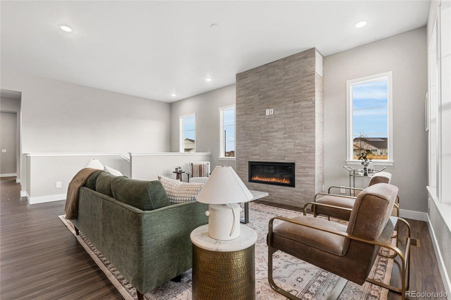 Furnished interior view inside a new home in Hilltop at Inspiration, Aurora (Image 30).