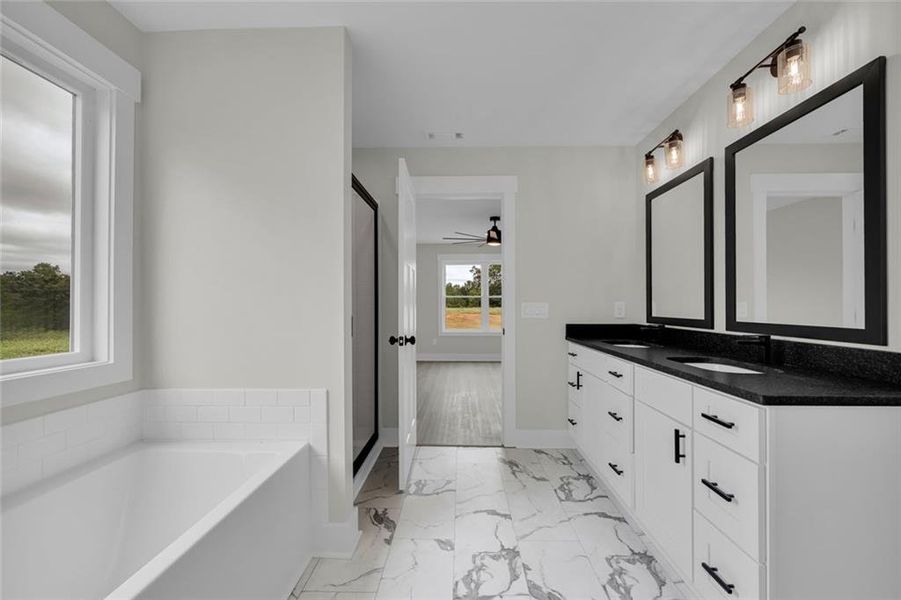 Furnished interior view inside a new home in , Toccoa (Image 16).