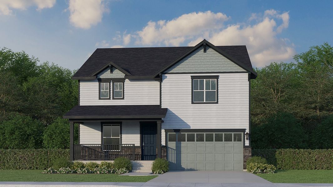 Plan C375 Elevation A w/ Stone Plan C375 Elevation A w/ Stone