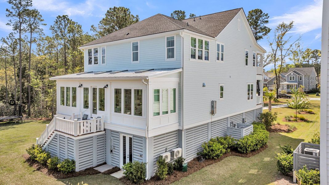 Exterior details and patio area of a home in Carolina Park: Riverside, Mount Pleasant (Image 40).
