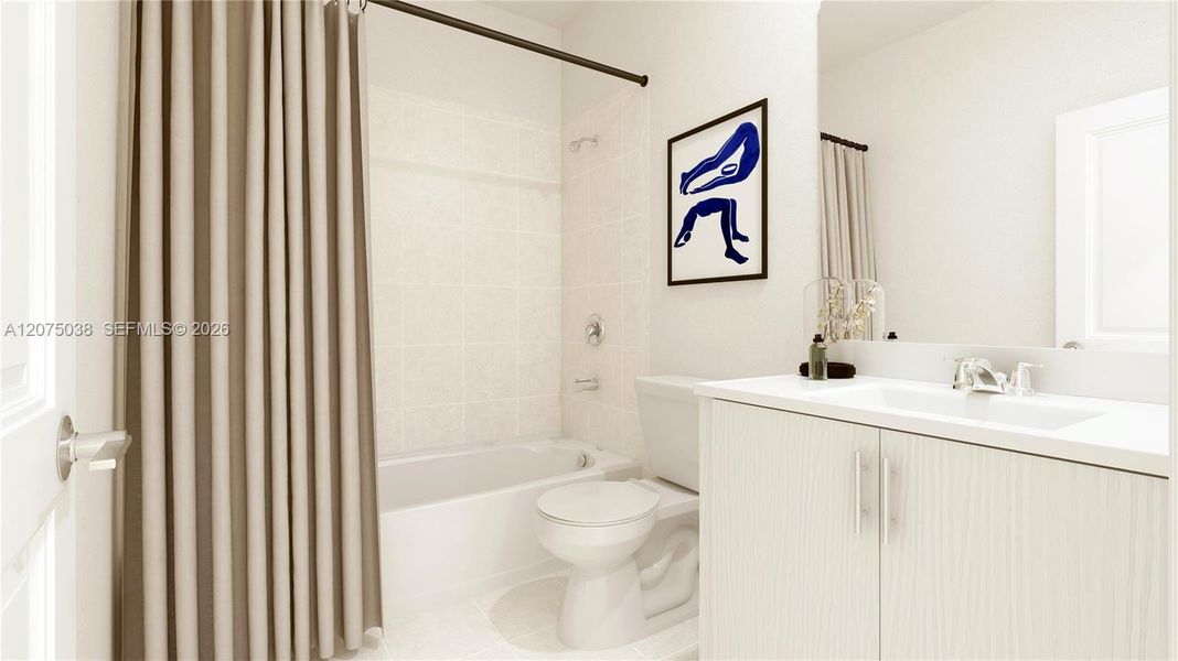 Furnished interior view inside a new home in Wildwood Groves, Miami (Image 4). Furnished interior view inside a new home in Wildwood Groves, Miami (Image 4).