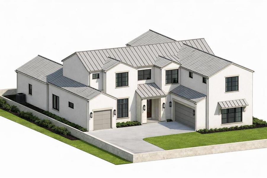 Exterior rendering of this home design in , Southlake, TX (Image 2). Exterior rendering of this home design in , Southlake, TX (Image 2).
