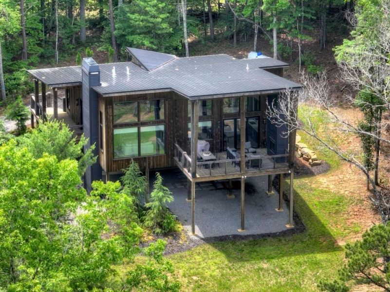 Front exterior of a new home in , Blue Ridge, GA, highlighting curb appeal (Image 2).
