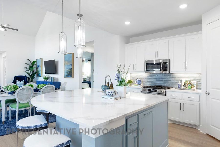 Furnished interior view inside a new home in Pomona, Manvel (Image 28).