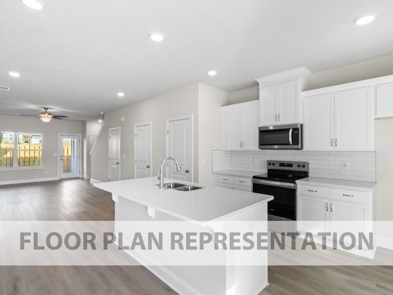 Athens Plan Kitchen and Living Room | Ivey Homes Athens Plan Kitchen and Living Room | Ivey Homes