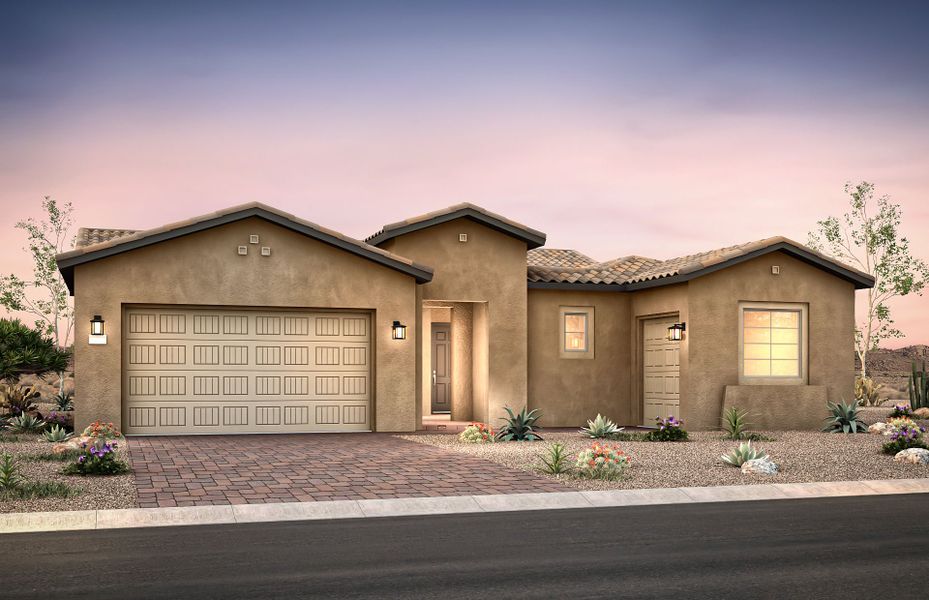 Representative exterior photo of a completed home built from the Journey Final Opportunity by Del Webb in Sun City Anthem at Merrill Ranch, Florence, AZ (Image 16).
