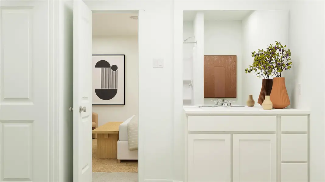 Furnished interior view inside a new home in River Bridge Ranch: Majors Collection, San Marcos (Image 8).