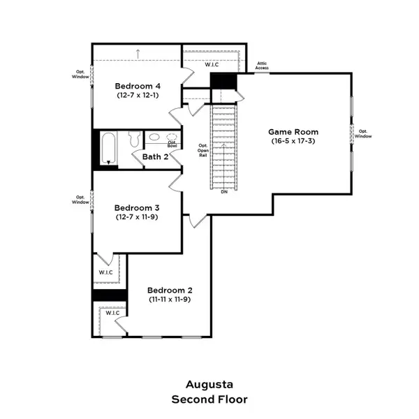 2D floor plan layout for the Augusta by DRB Homes in Iris Meadows, Moore, SC (Image 29). 2D floor plan layout for the Augusta by DRB Homes in Iris Meadows, Moore, SC (Image 29).