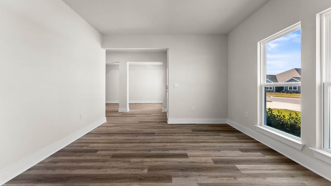 Representative unfurnished interior of a home built from the The Mckenzie by D.R. Horton in Liberty, Panama City (Image 18).