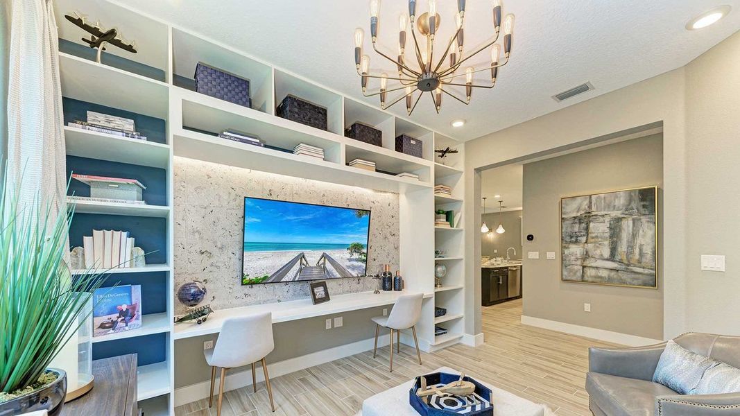 Den - Model shown is without Bonus Room