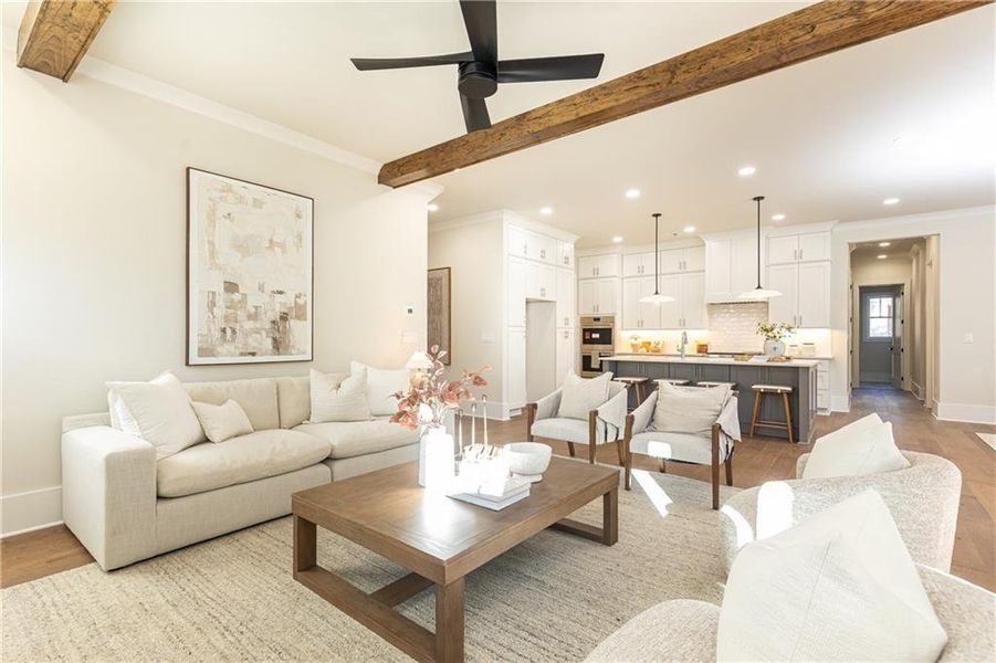 Furnished interior view inside a new home in , Atlanta (Image 13).