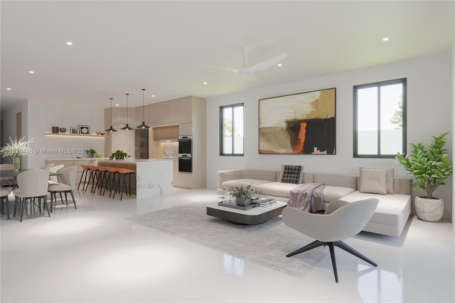 Furnished interior view inside a new home in , Fort Lauderdale (Image 7). Furnished interior view inside a new home in , Fort Lauderdale (Image 7).